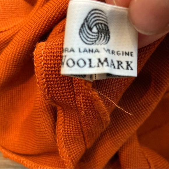 LUISA SPAGNOLI Wool Coatigan Burnt Orange Toggle Cardigan Jacket Small - Picture 8 of 9